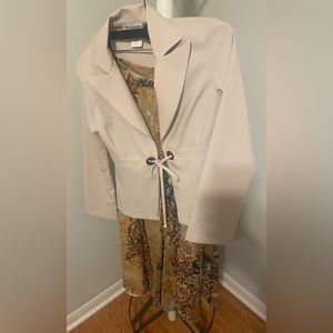 3 item Bundle NWT grey slacks, size 14 Coldwater Creek flair skirt, Tan Jacket